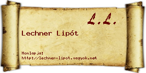 Lechner Lipót névjegykártya